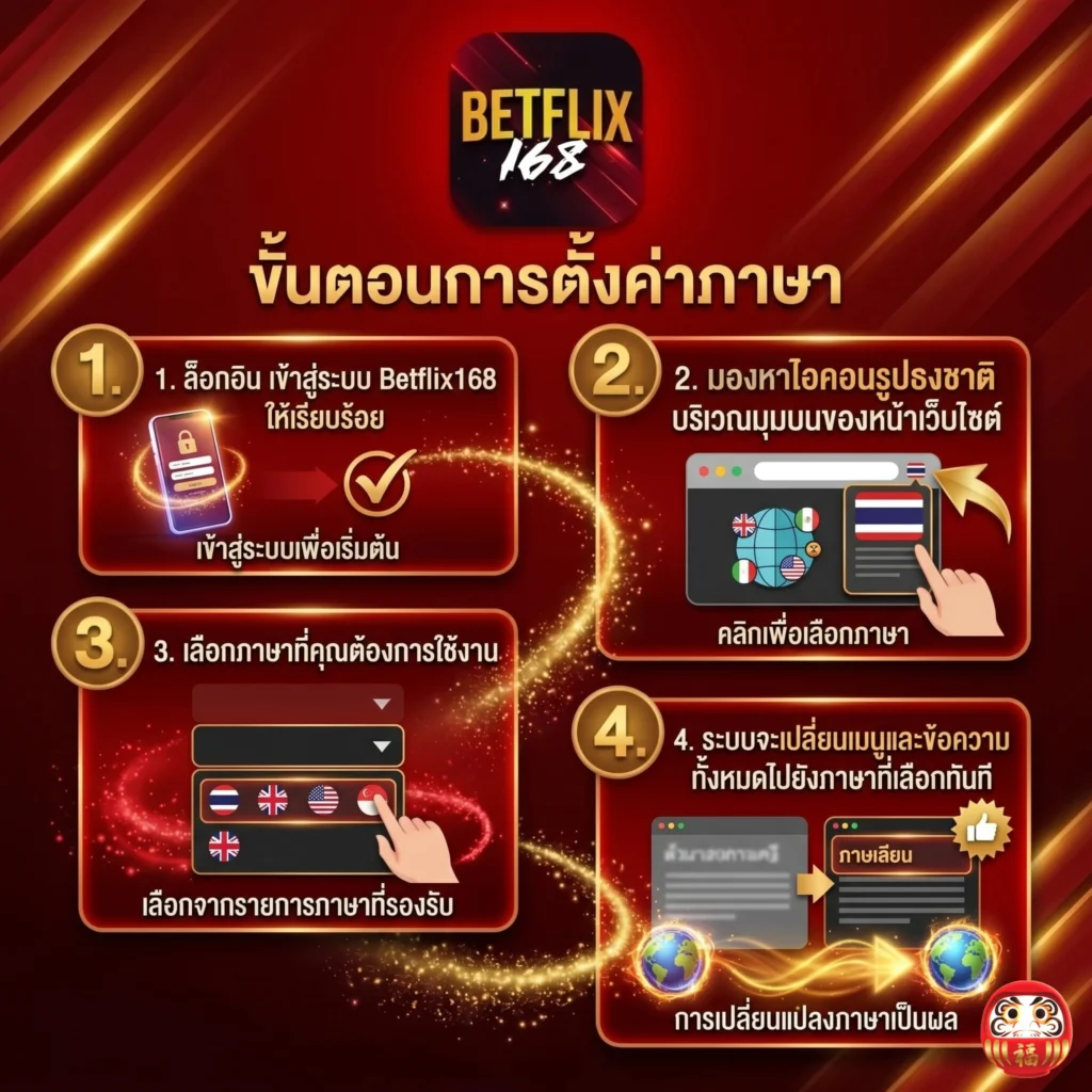 ตั้งค่าภาษา Betflix168